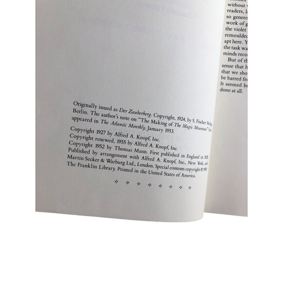 The Magic Mountain Thomas Mann Franklin Library 1979 Limited Ed Leather Illus De - Picture 4 of 15